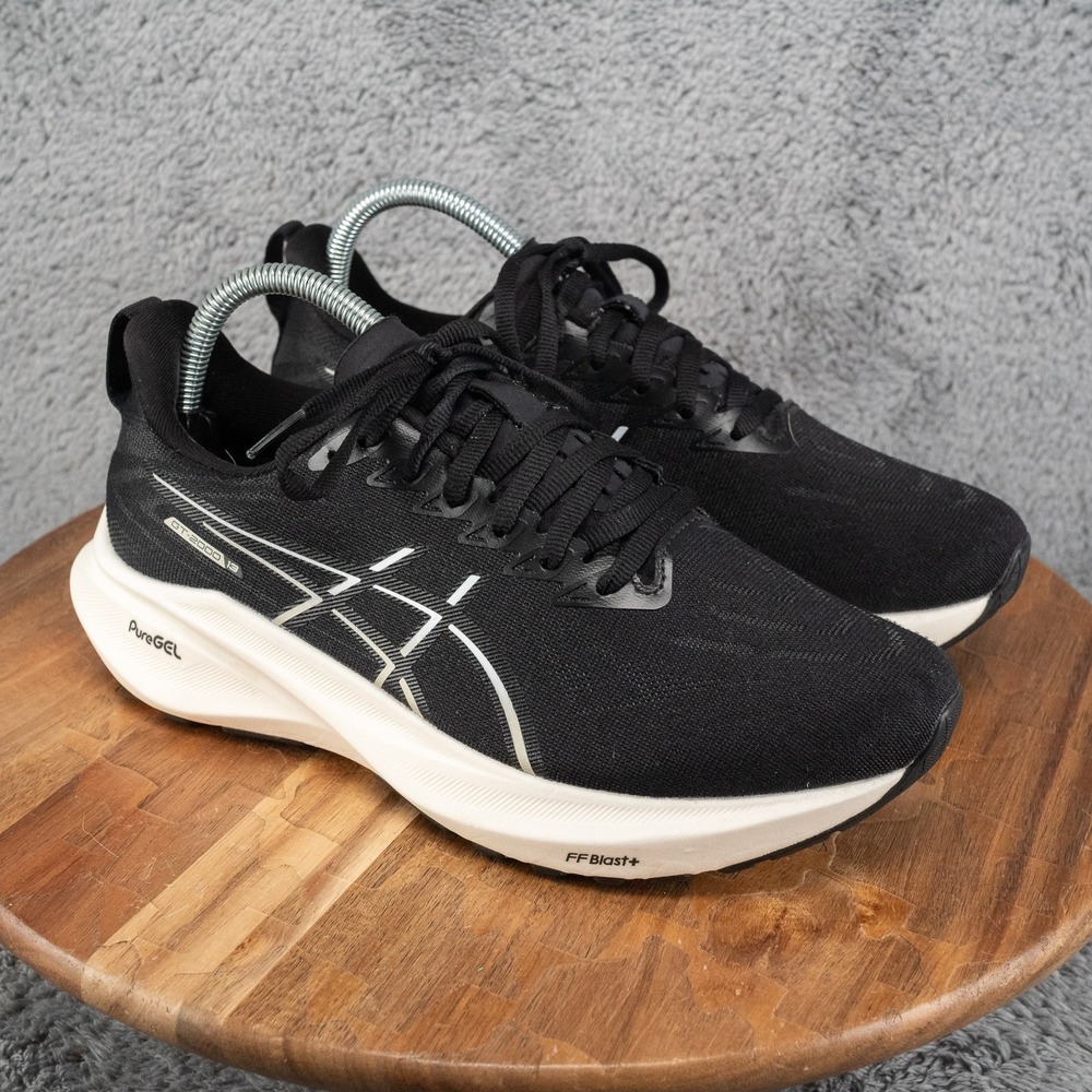ASICS GT-2000 13 Running Shoes Women's Size 8 Wide Black White Sneaker 1012B667